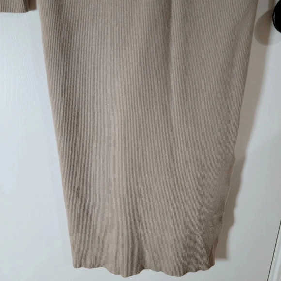 Pink Lily Taupe Sweater Maxi Dress with Side Slit | Sweater Dress | Size XL - Picture 2 of 7